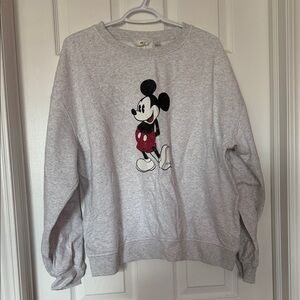 H&M Light Gray Mickey Mouse Sweater